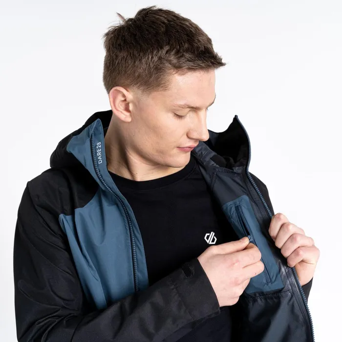 Dare 2b Waterproof Jackets Touchpoint Ii Waterproof Jacket Black Orion Grey 8211 Men
