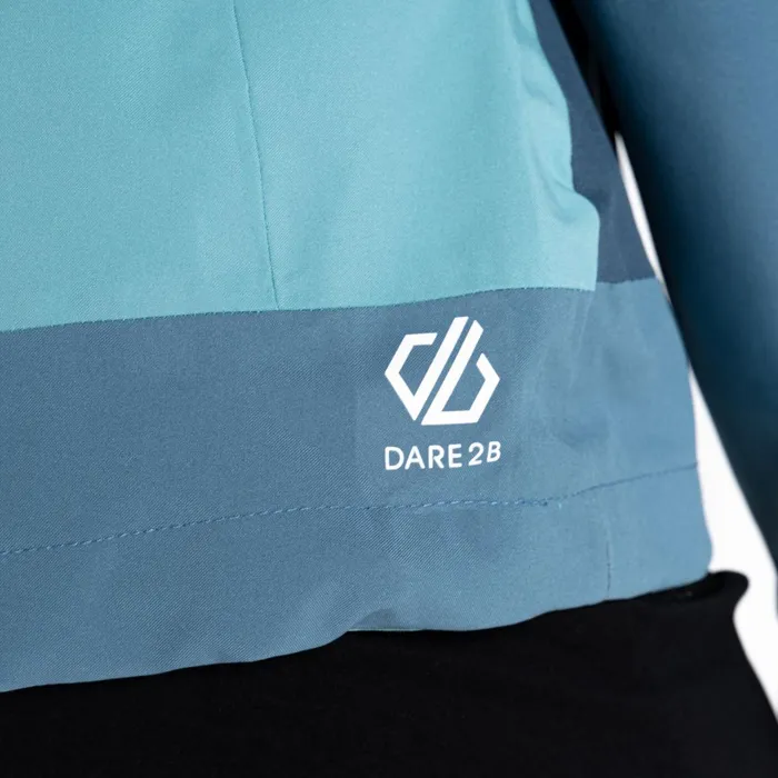 Dare 2b Waterproof Jackets Veritas Era Recycled Waterproof Jacket Meadowbrook Green Bluestone 8211 Women