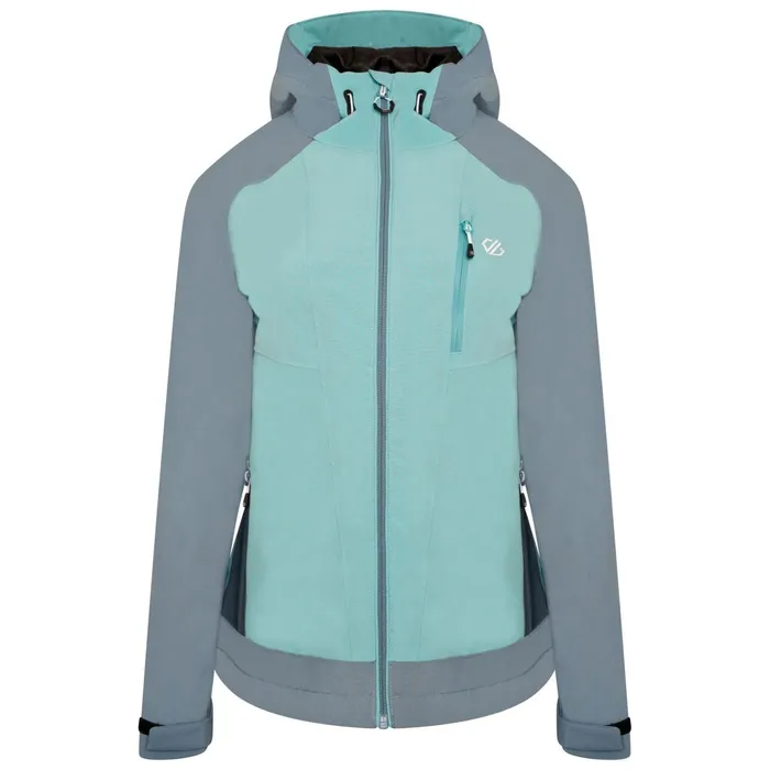 Dare 2b Waterproof Jackets Veritas Era Recycled Waterproof Jacket Meadowbrook Green Bluestone 8211 Women
