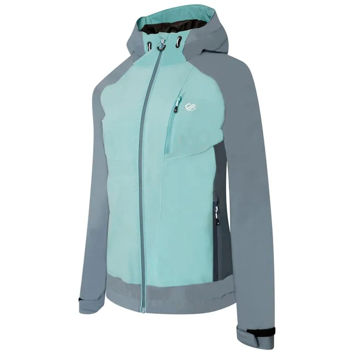 Dare 2b Waterproof Jackets Veritas Era Recycled Waterproof Jacket Meadowbrook Green Bluestone 8211 Women