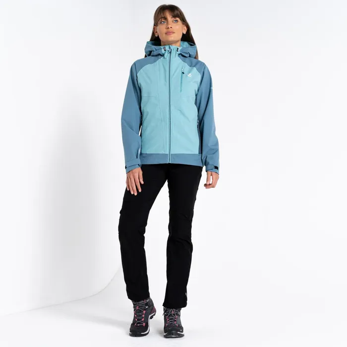 Dare 2b Waterproof Jackets Veritas Era Recycled Waterproof Jacket Meadowbrook Green Bluestone 8211 Women