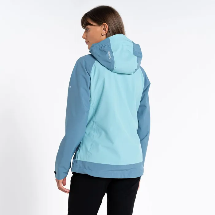 Dare 2b Waterproof Jackets Veritas Era Recycled Waterproof Jacket Meadowbrook Green Bluestone 8211 Women