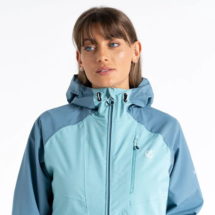Dare 2b Waterproof Jackets Veritas Era Recycled Waterproof Jacket Meadowbrook Green Bluestone 8211 Women