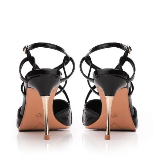 Dreaming Black Porvair Women Moda In Pelle Mid Heel Shoes Dreaming Black Porvair Women Moda In Pelle Mid Heel Shoes