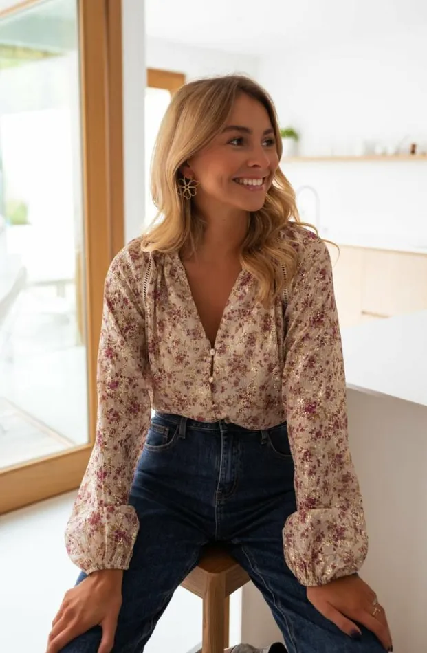 Easy Clothes Beige Lane Blouse Women039s Clothing Blouses