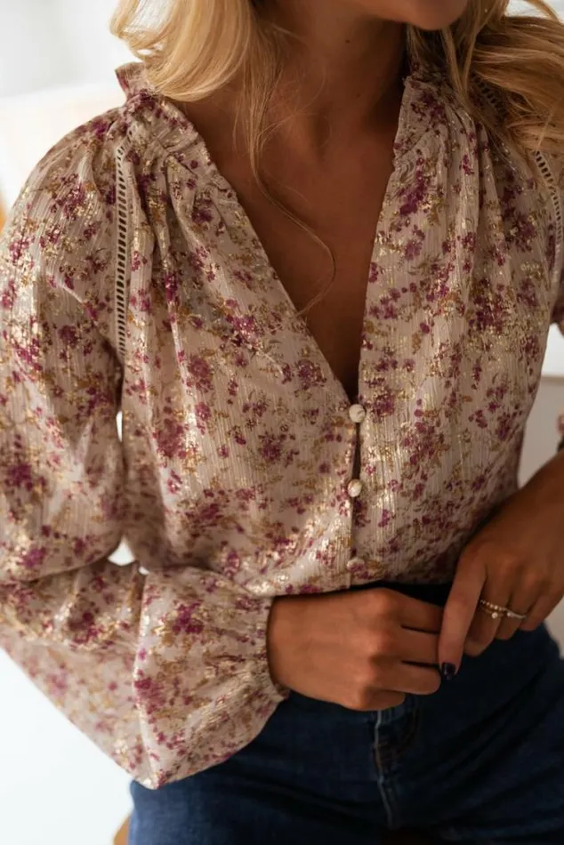 Easy Clothes Beige Lane Blouse Women039s Clothing Blouses