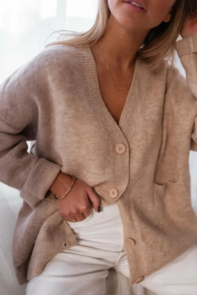 Easy Clothes Beige Villers Cardigan Beige Women039s Clothing Cardigans