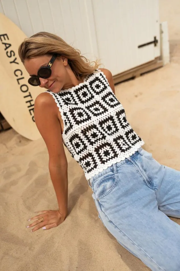 Easy Clothes Black And White Celestin Top Women039s Clothing Tops