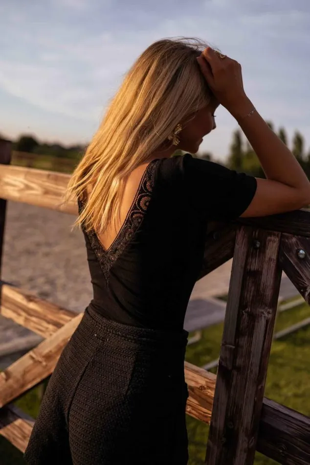 Easy Clothes Black Klaus Bodysuit Women039s Clothing Bodys
