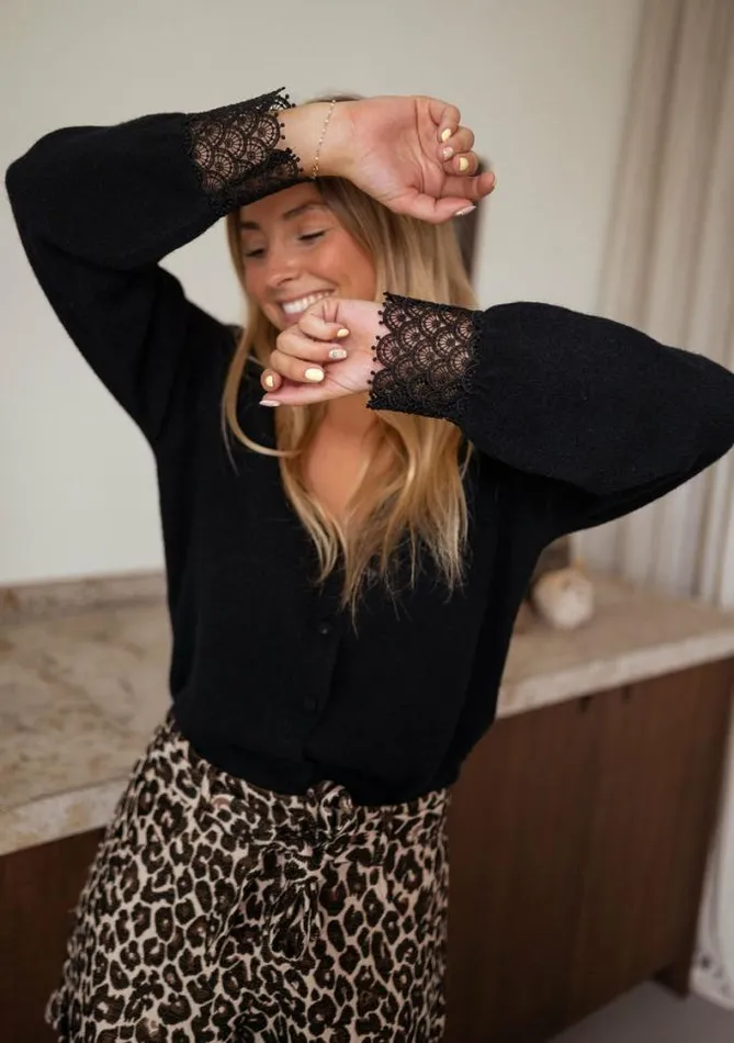 Easy Clothes Black Lace Baltha Cardigan Women039s Clothing Cardigans