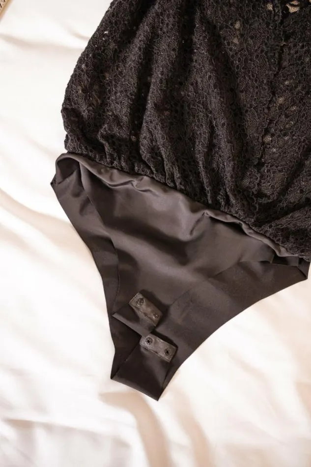 Easy Clothes Black Lace Ornella Bodysuit Women039s Clothing Bodys