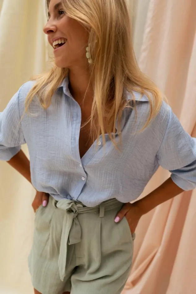 Easy Clothes Blue Dalo Shirt Blue Women039s Clothing Shirts