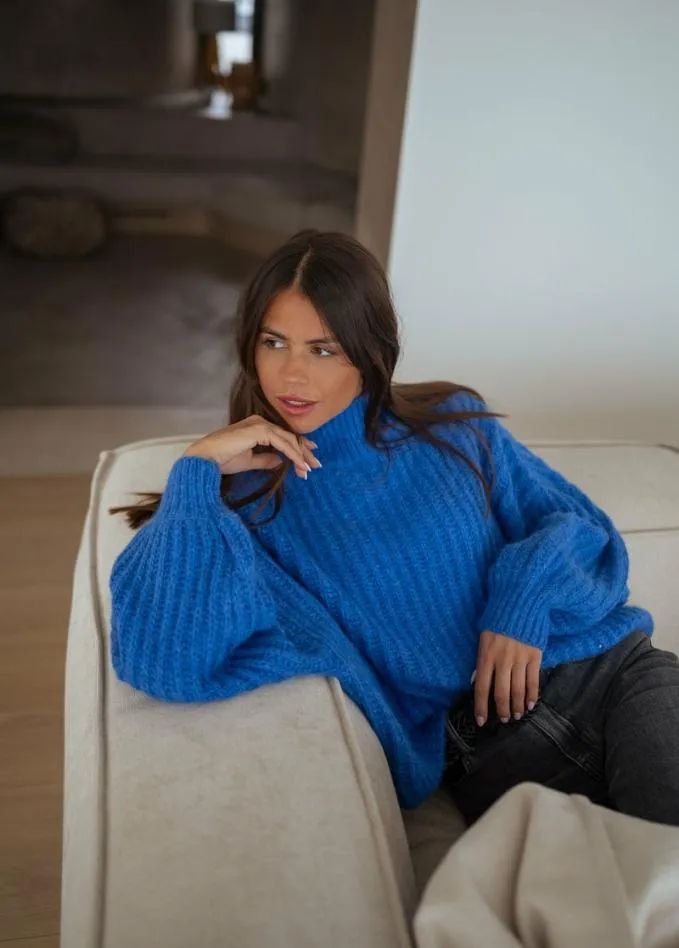 Easy Clothes Blue Gabou Sweater Blue Women039s Clothing Sweaters Easy Clothes Blue Gabou Sweater Blue Women039s Clothing Sweaters