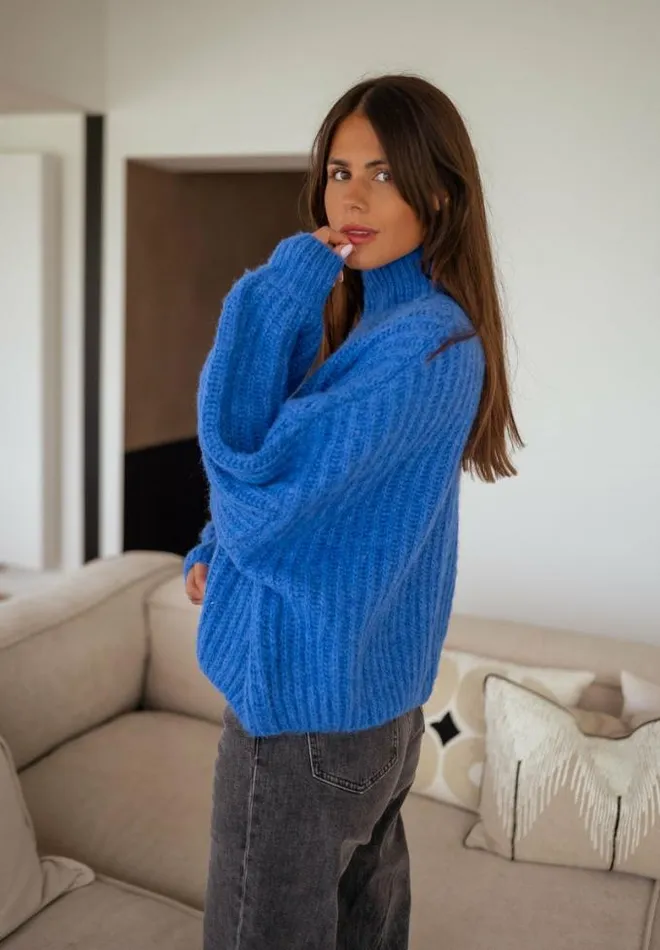 Easy Clothes Blue Gabou Sweater Blue Women039s Clothing Sweaters Easy Clothes Blue Gabou Sweater Blue Women039s Clothing Sweaters
