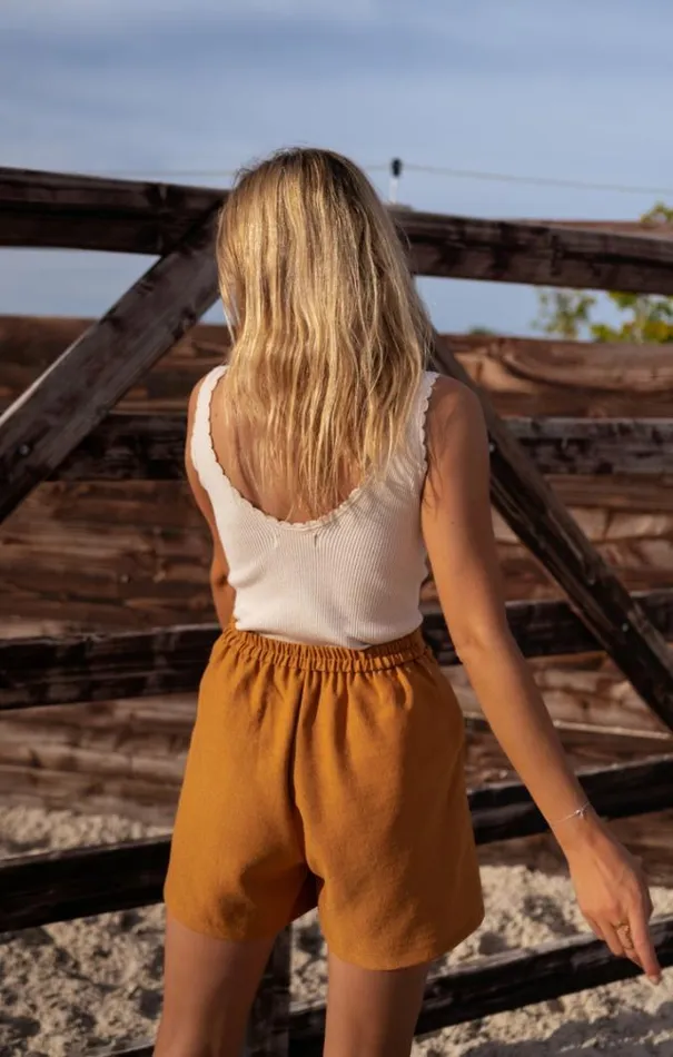 Easy Clothes Brown Tressy Shorts Women039s Clothing Shorts