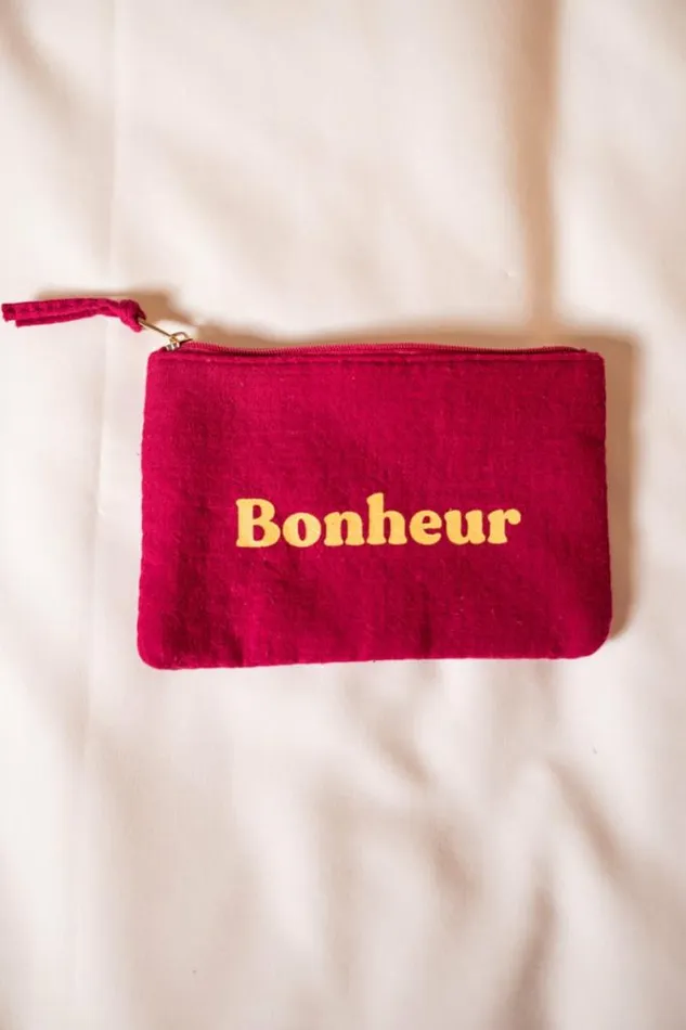 Easy Clothes Burgundy Bonheur Pouch Burgundy Jewelry and Accessories Handbags