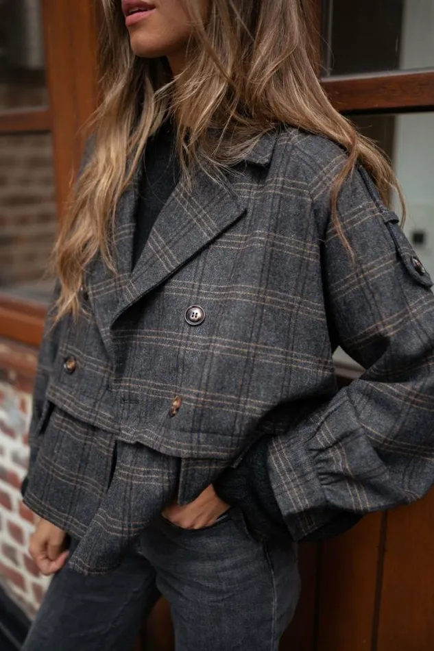 Easy Clothes Checkered Edna Jacket Women039s Clothing Jackets