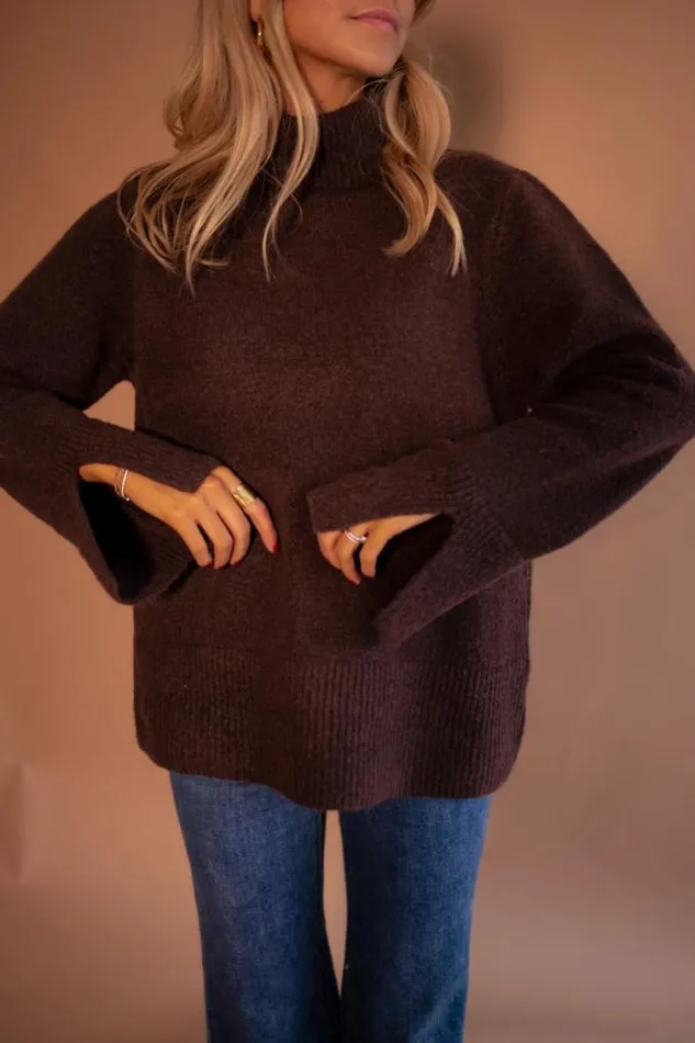 Easy Clothes Chocolate Aurele Sweater Women039s Clothing Sweaters