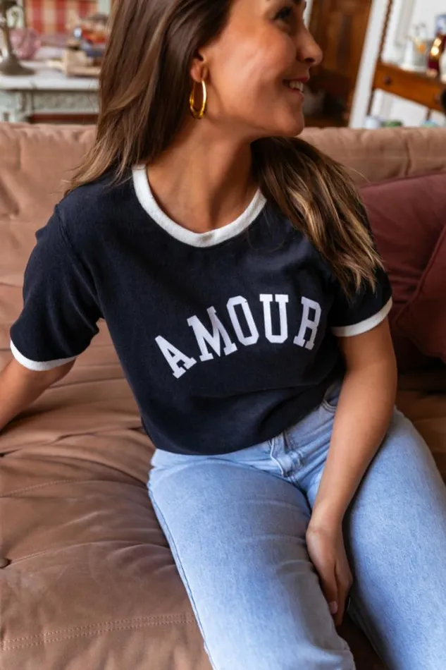 Easy Clothes Dark Blue Terry Amilo TShirt Women039s Clothing Tshirts Easy Clothes Dark Blue Terry Amilo TShirt Women039s Clothing Tshirts