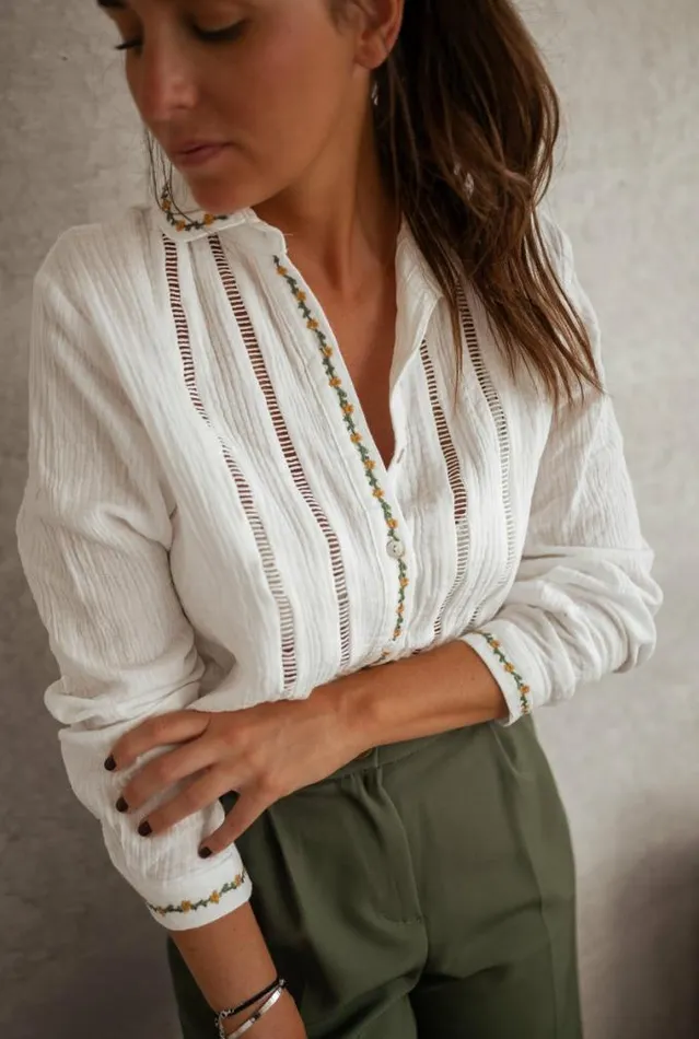 Easy Clothes Ecru Beta Shirt Women039s Clothing Shirts