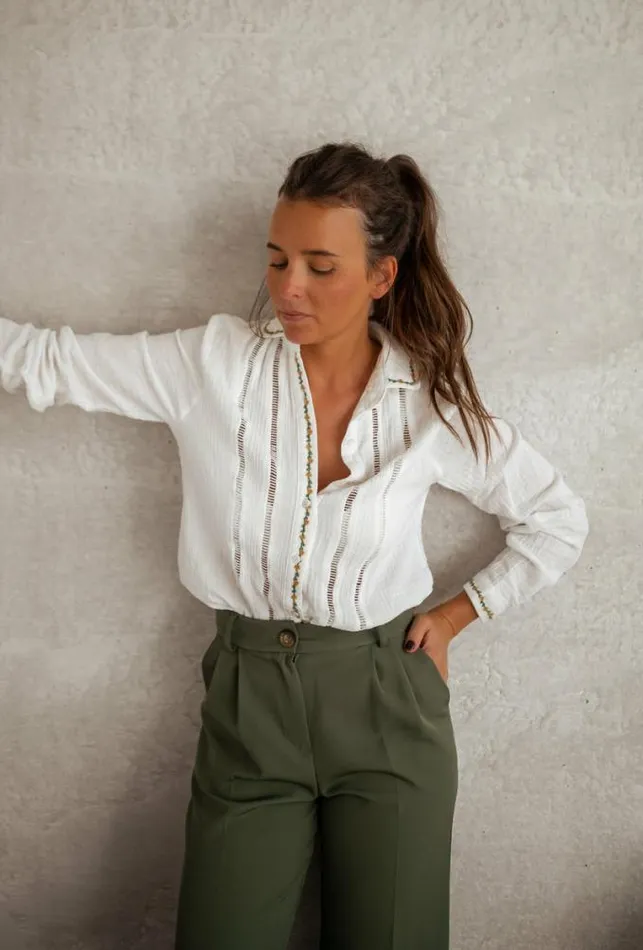 Easy Clothes Ecru Beta Shirt Women039s Clothing Shirts