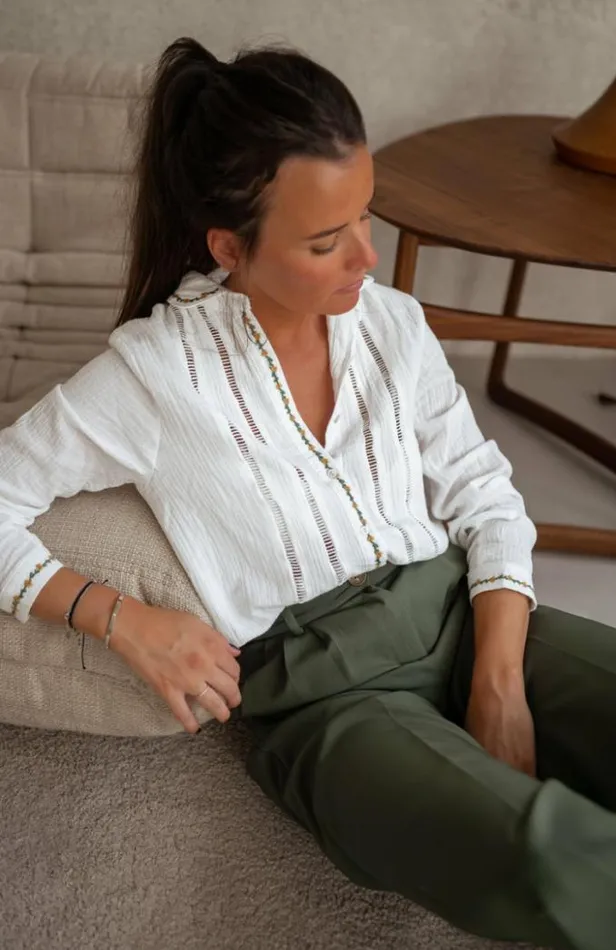 Easy Clothes Ecru Beta Shirt Women039s Clothing Shirts