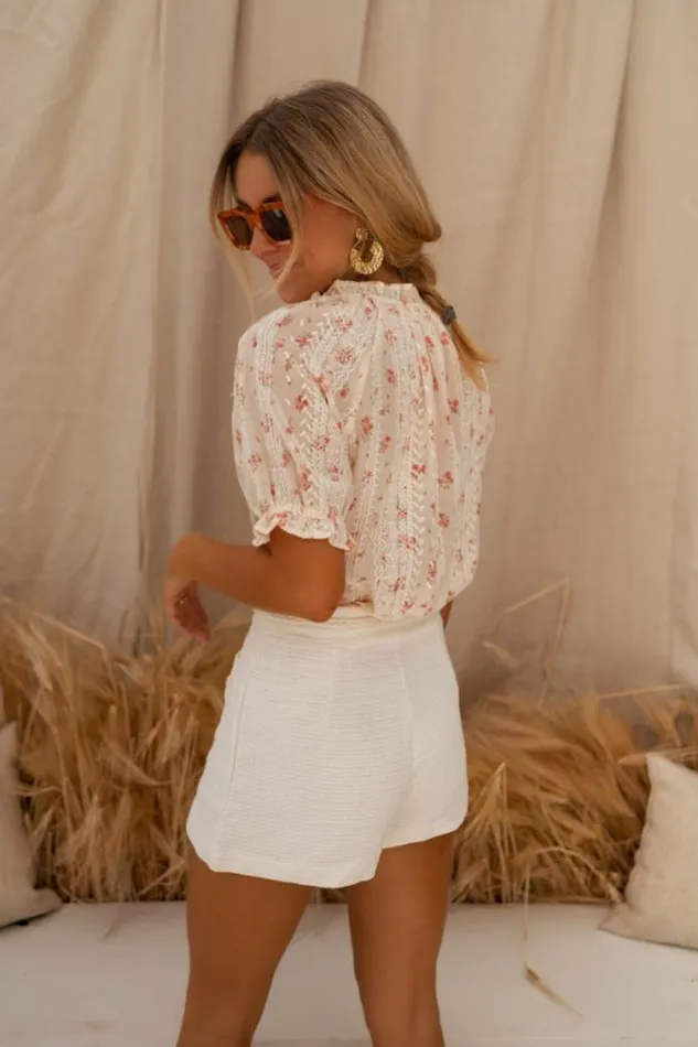 Easy Clothes Ecru Embroidered Carine Blouse Women039s Clothing Blouses