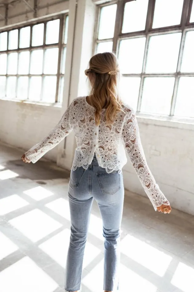 Easy Clothes Ecru Lace Manuela Blouse Women039s Clothing Blouses