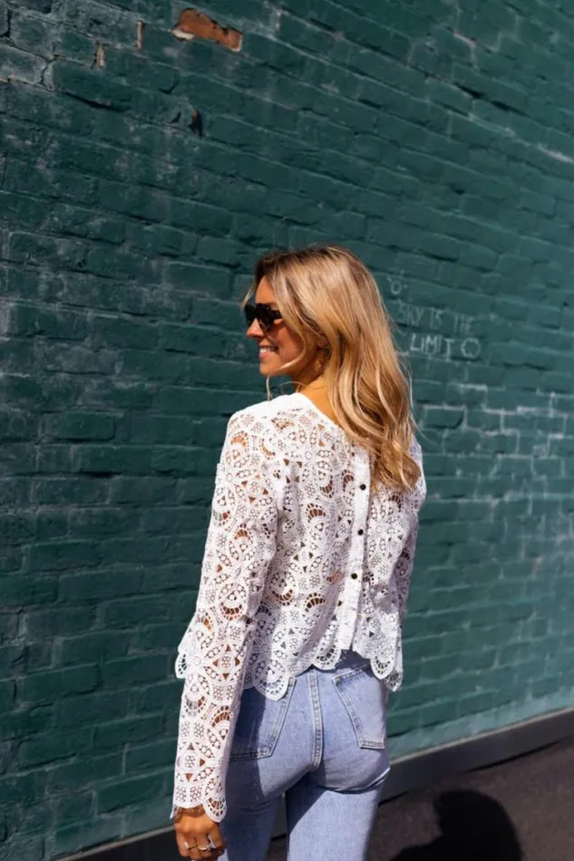 Easy Clothes Ecru Lace Manuela Blouse Women039s Clothing Blouses