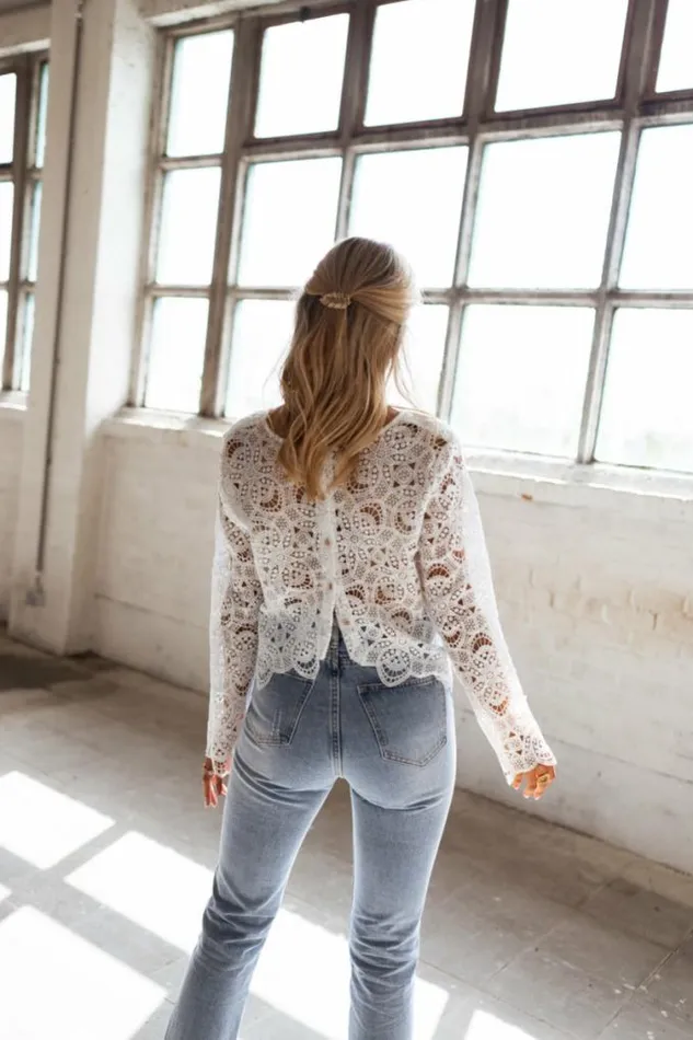 Easy Clothes Ecru Lace Manuela Blouse Women039s Clothing Blouses