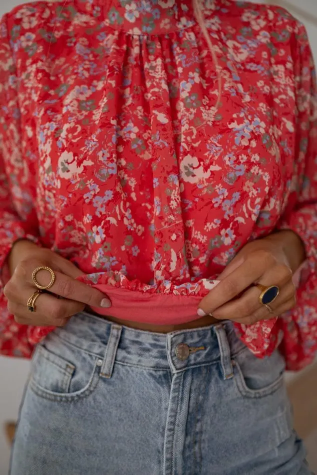 Easy Clothes Floral Coral Doma Blouse Women039s Clothing Blouses