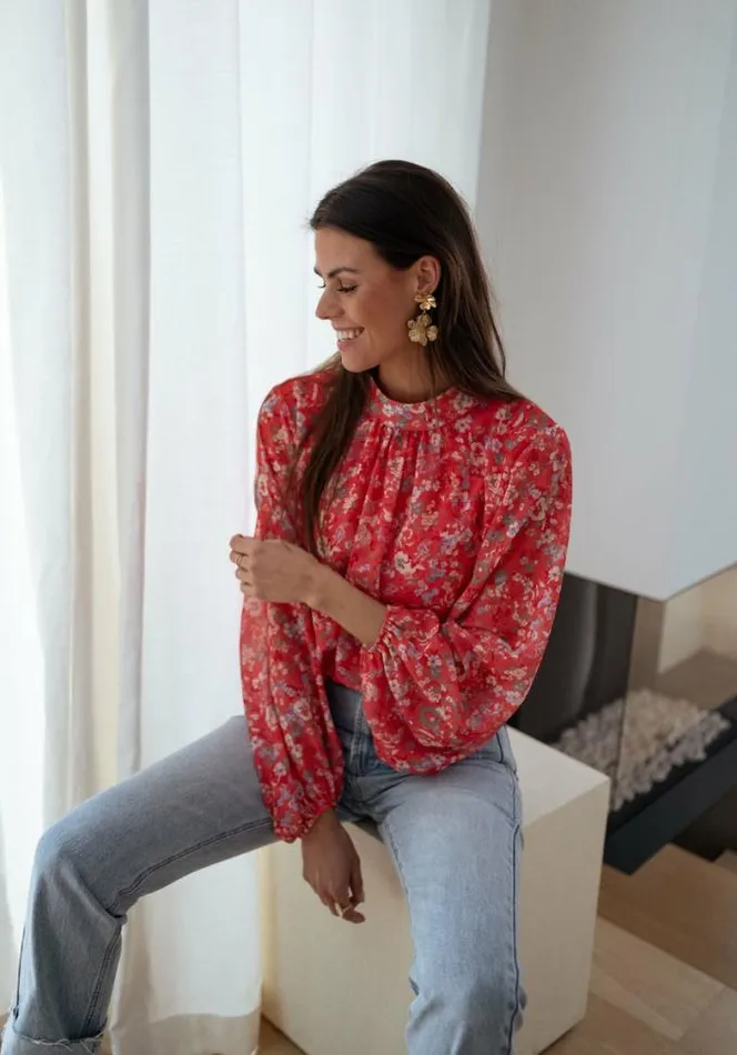 Easy Clothes Floral Coral Doma Blouse Women039s Clothing Blouses