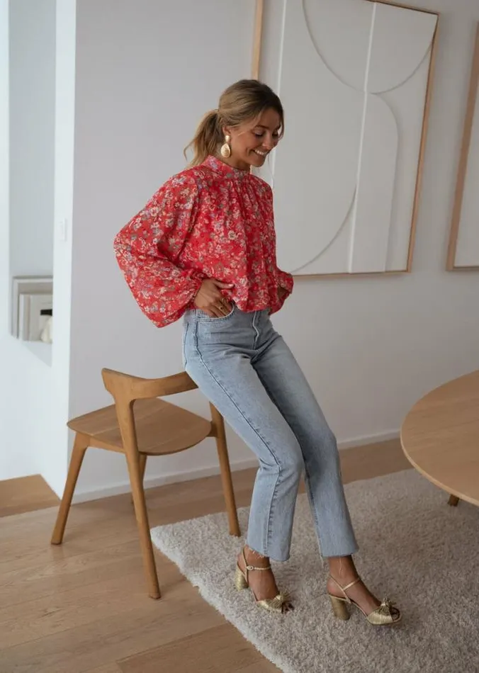 Easy Clothes Floral Coral Doma Blouse Women039s Clothing Blouses