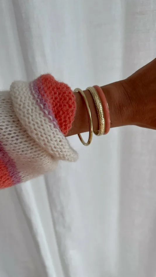 Easy Clothes Gold And Pink Matta Bracelet Jewelry and Accessories Bracelets