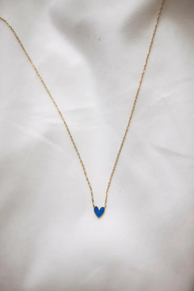 Easy Clothes Golden And Blue Blair Necklace Blue Jewelry and Accessories Necklaces Easy Clothes Golden And Blue Blair Necklace Blue Jewelry and Accessories Necklaces