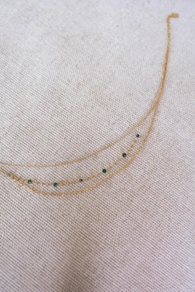 Easy Clothes Golden And Green Laza Necklace Jewelry and Accessories Necklaces Easy Clothes Golden And Green Laza Necklace Jewelry and Accessories Necklaces