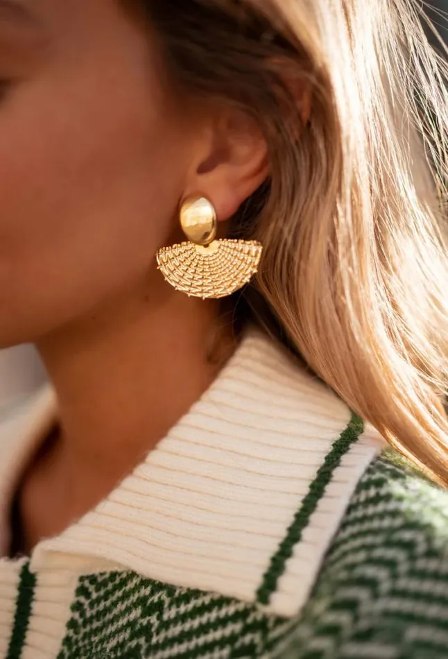 Easy Clothes Golden Elvis Earrings Jewelry and Accessories Earrings