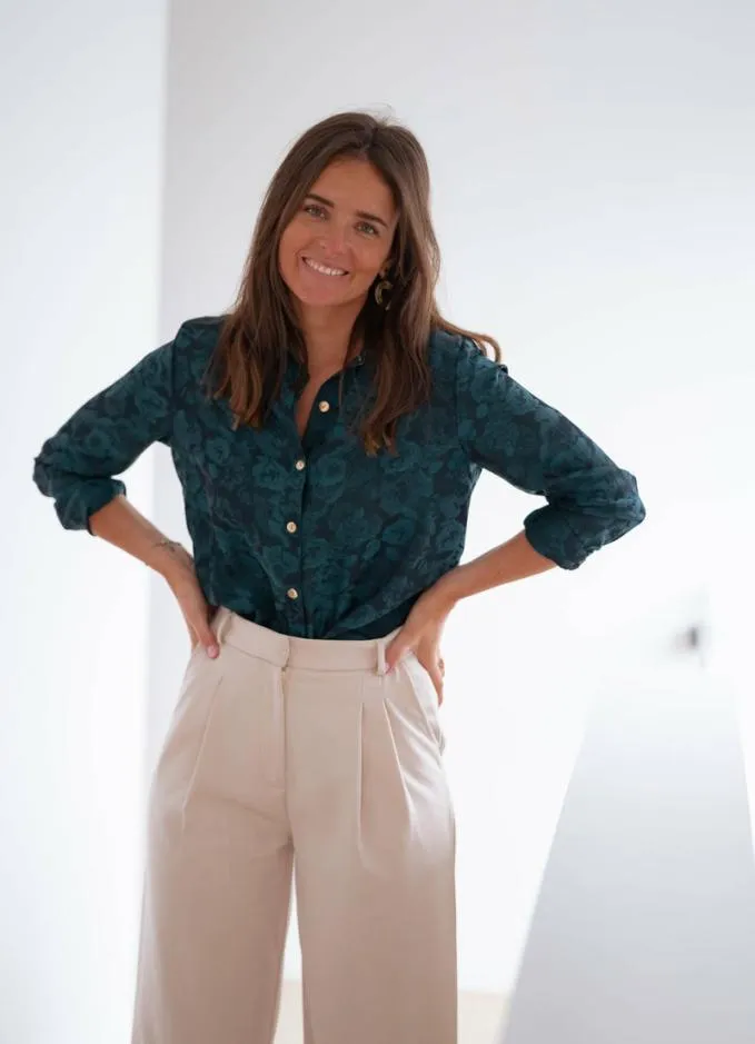 Easy Clothes Green And Blue Paula Shirt Women039s Clothing Blouses
