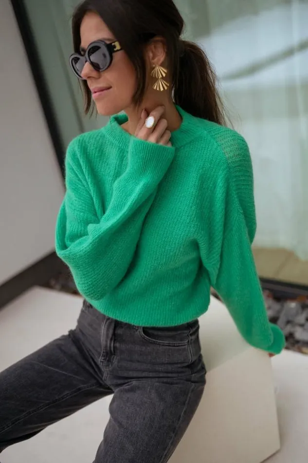 Easy Clothes Green Bolla Sweater Green Women039s Clothing Sweaters