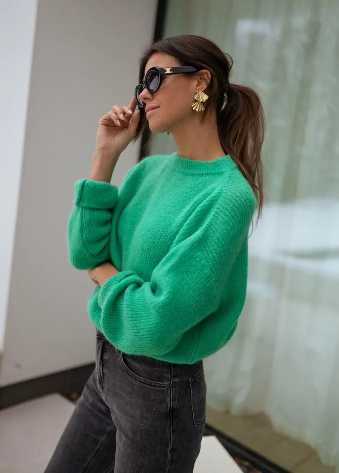 Easy Clothes Green Bolla Sweater Green Women039s Clothing Sweaters