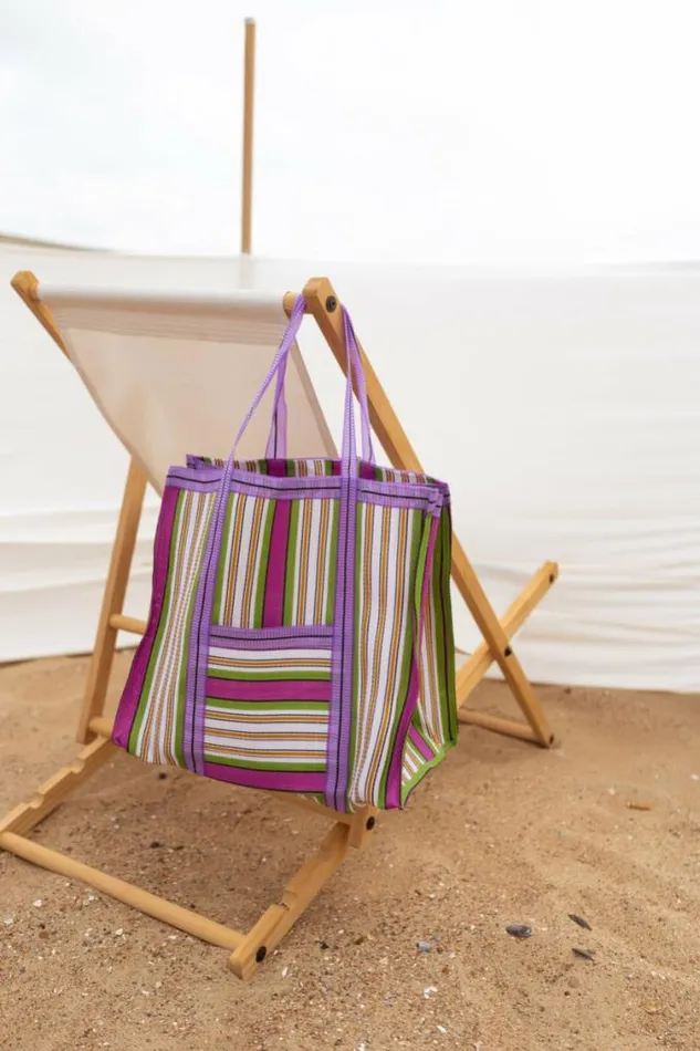 Easy Clothes Green Striped Sevana Handbag Jewelry and Accessories Handbags