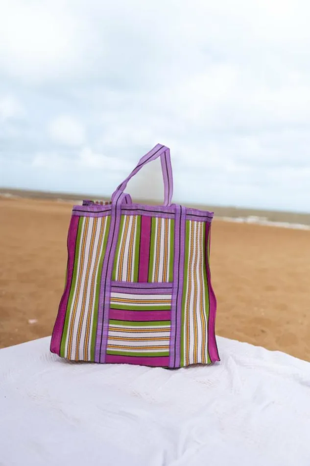Easy Clothes Green Striped Sevana Handbag Jewelry and Accessories Handbags