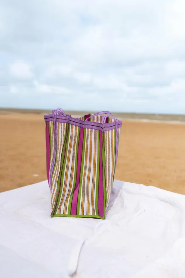Easy Clothes Green Striped Sevana Handbag Jewelry and Accessories Handbags