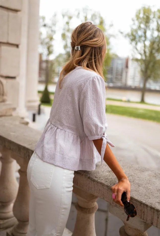 Easy Clothes Lilac Gingham Myral Blouse Women039s Clothing Blouses Easy Clothes Lilac Gingham Myral Blouse Women039s Clothing Blouses