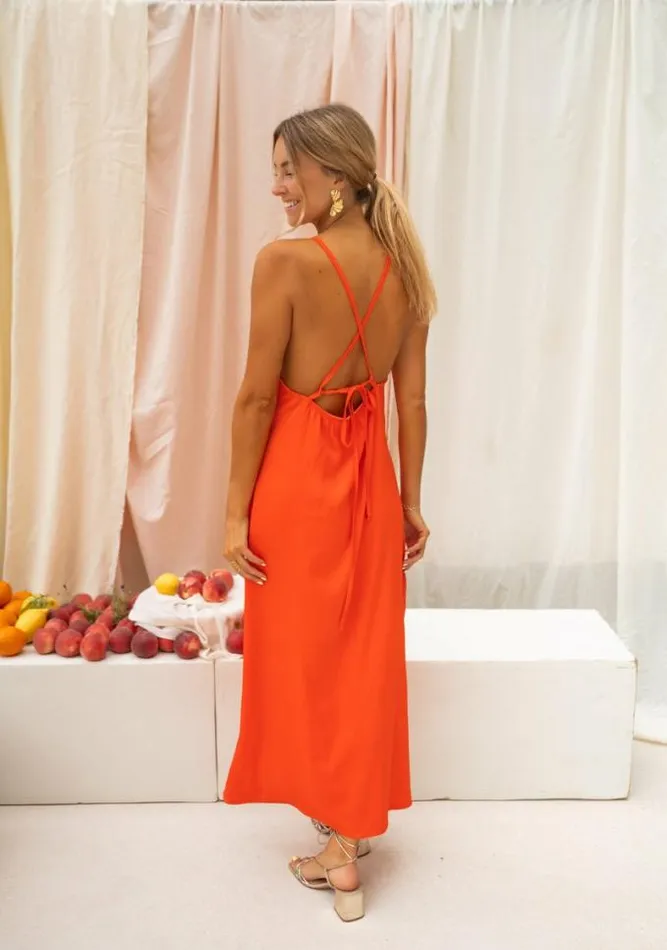 Easy Clothes Orange Paulie Dress Women039s Clothing Dresses