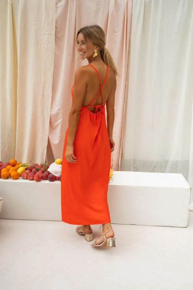 Easy Clothes Orange Paulie Dress Women039s Clothing Dresses