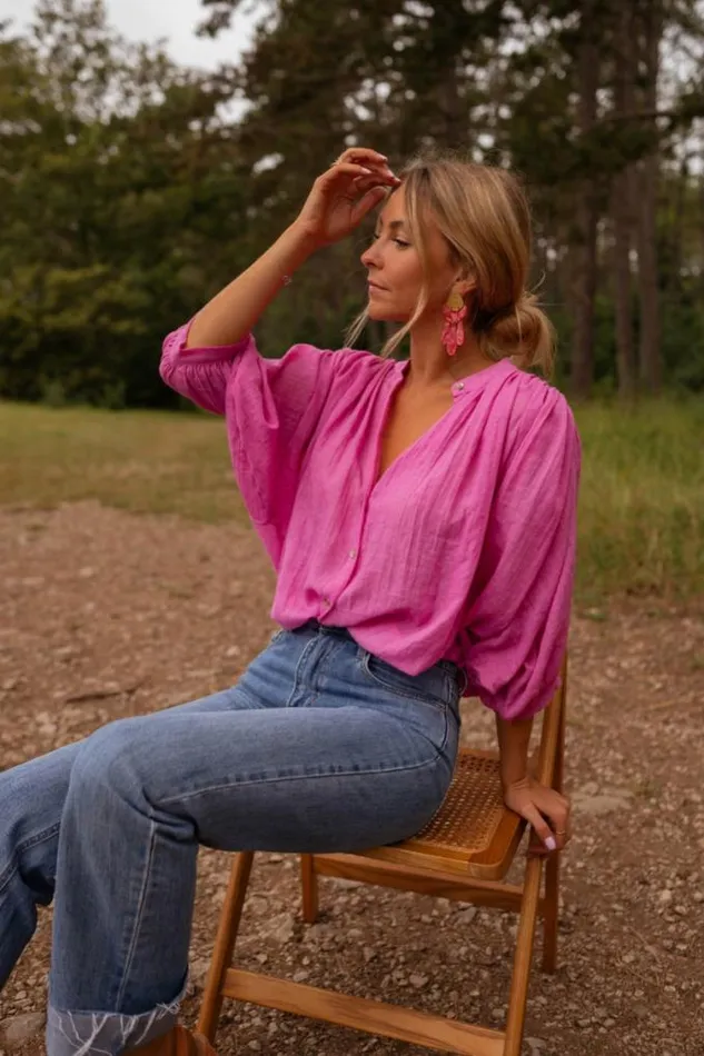 Easy Clothes Pink Eddie Shirt Pink Women039s Clothing Shirts Easy Clothes Pink Eddie Shirt Pink Women039s Clothing Shirts