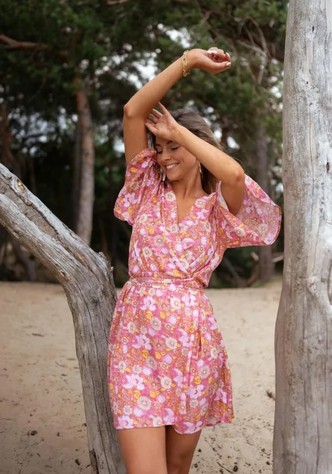 Easy Clothes Pink Elorie Floral Dress Women039s Clothing Dresses