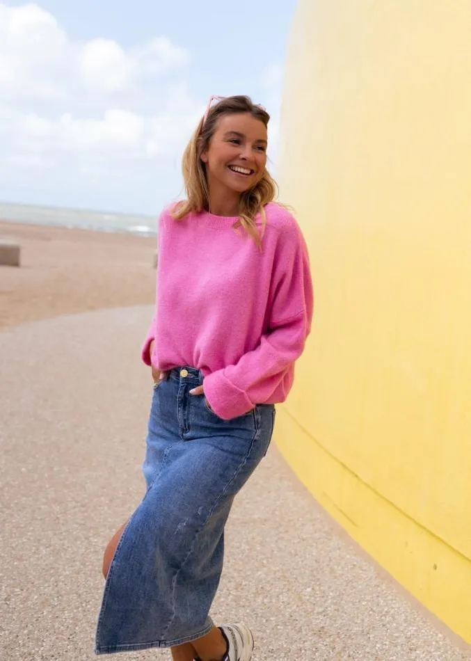 Easy Clothes Pink Jena Sweater Pink Women039s Clothing Sweaters