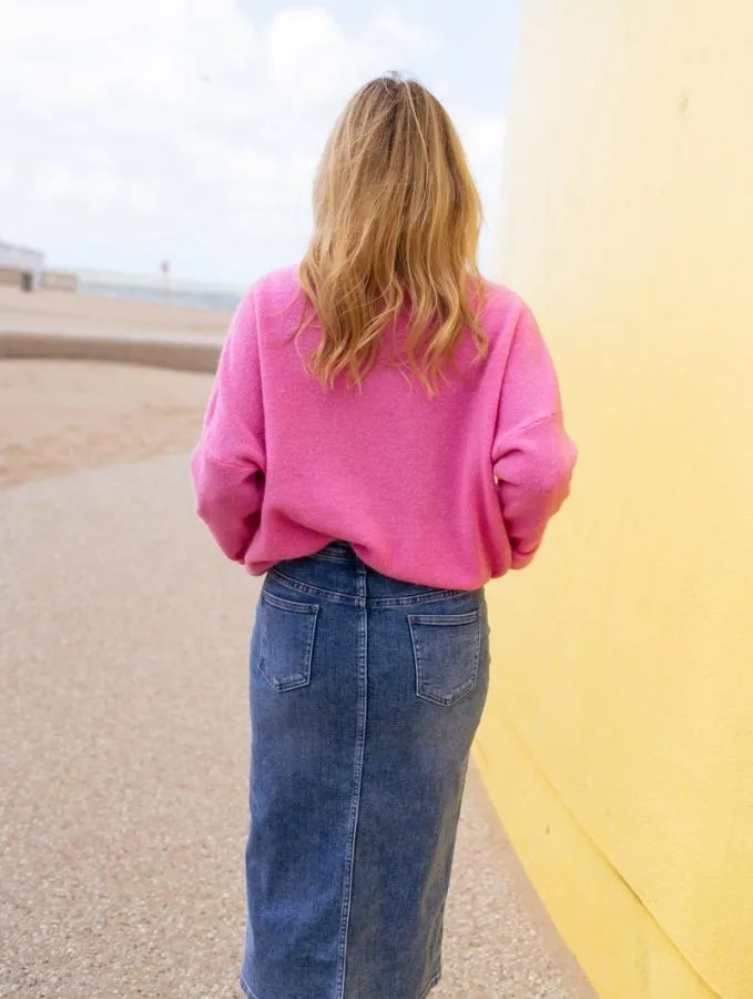 Easy Clothes Pink Jena Sweater Pink Women039s Clothing Sweaters